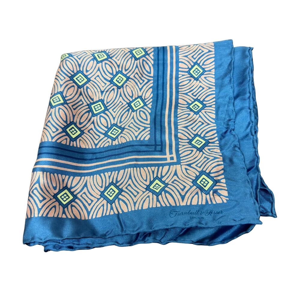 Turnbull asser 17” Vintage Silk Handkerchief Bandana Pocket Square Scarf